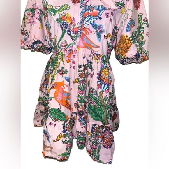 Banjanan Scorpio Tropical Pink Dress- Medium - Picture 7 of 10